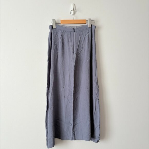 Aritzia Wilfred Flowy Midi Skirt Dusty Blue Size 4 - Picture 3 of 4